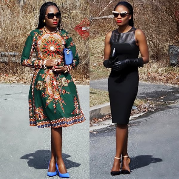sisters fashion bloggers,african print dress,black pencil dress