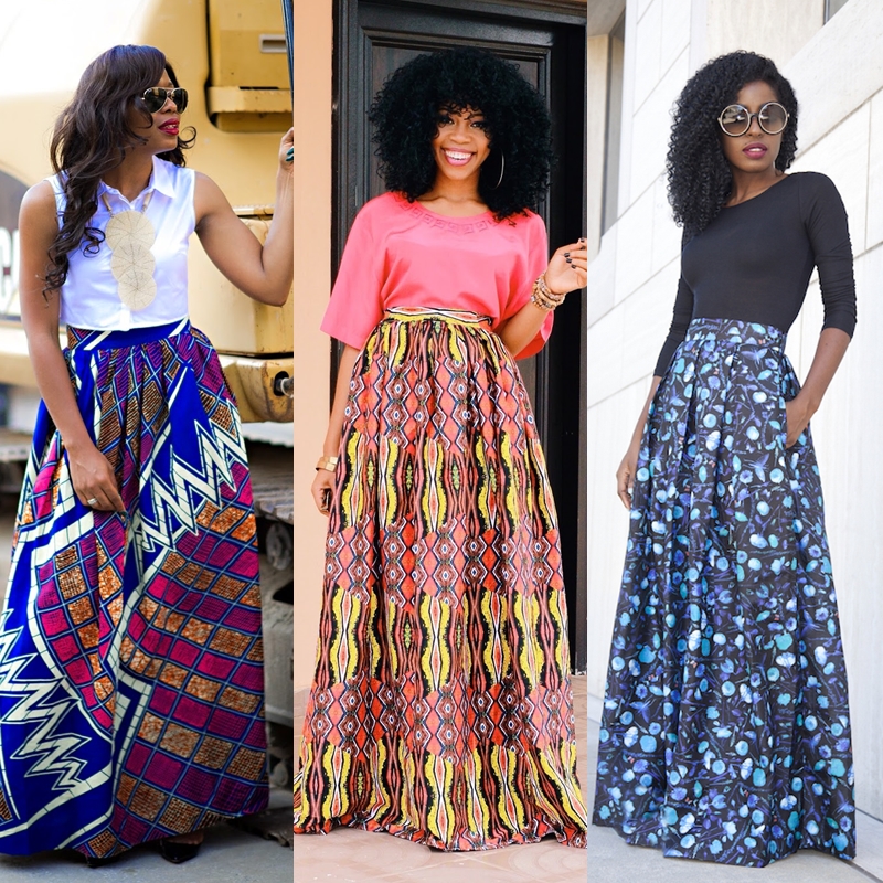 Printed full skirts