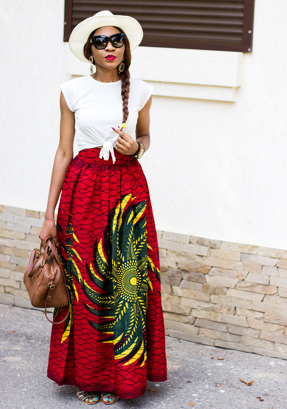 ankara maxi skirt