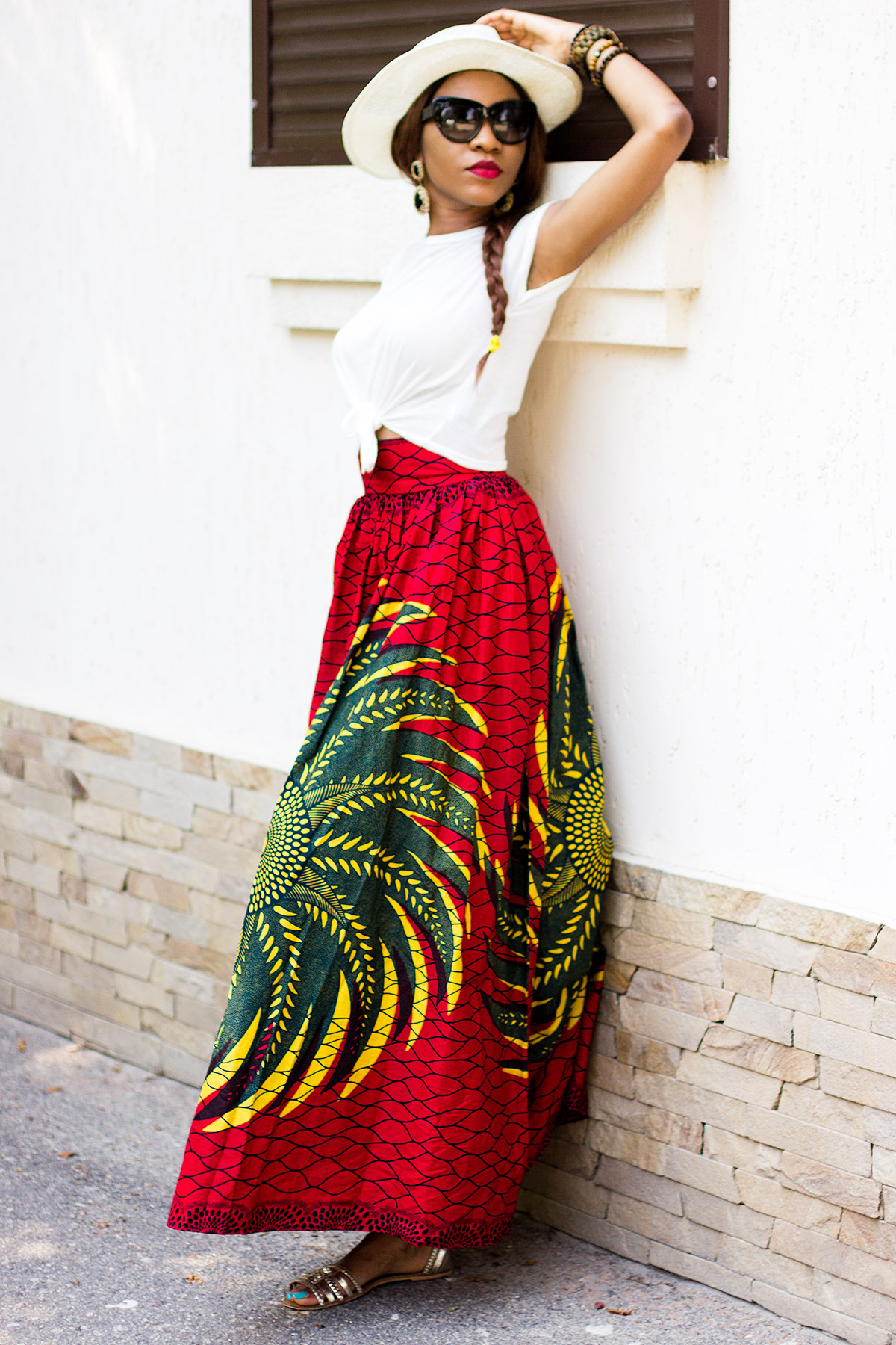 ankara skirt outfit