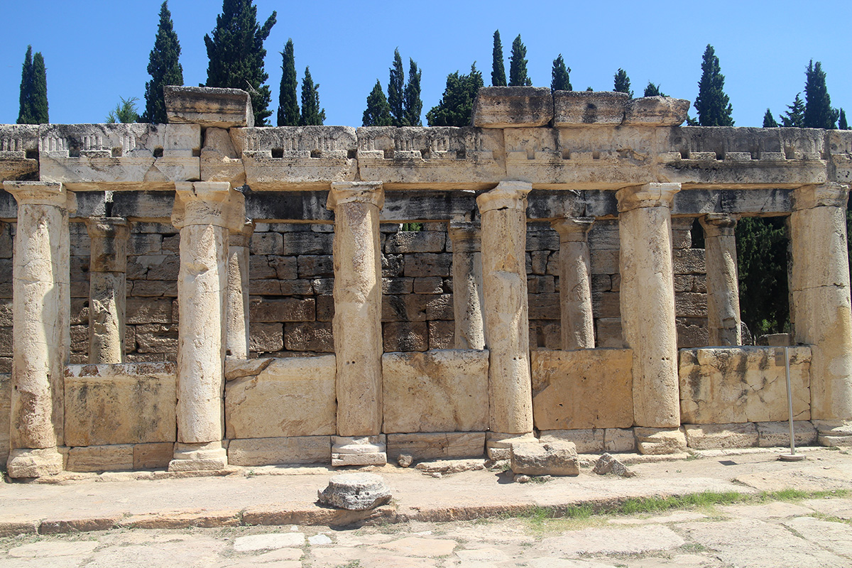 latrine ruins in hierapolis