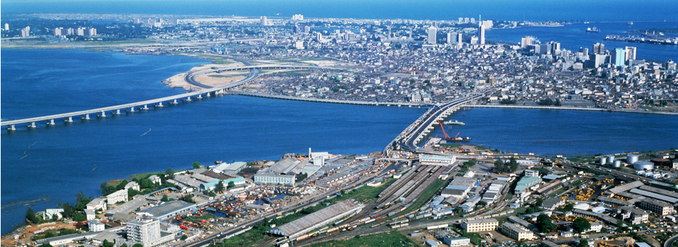 lagos nigeria aerial view 