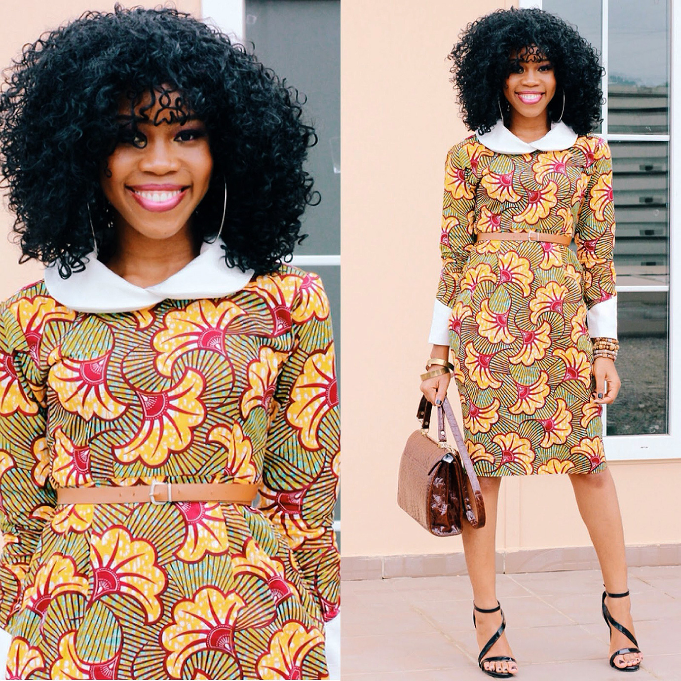 Modern African Print Vlisco Dress