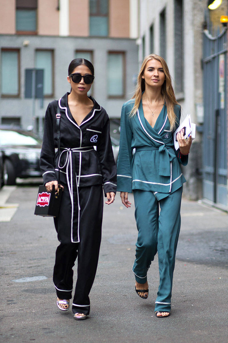 Pyjamas fashion trend streetstyle outfits