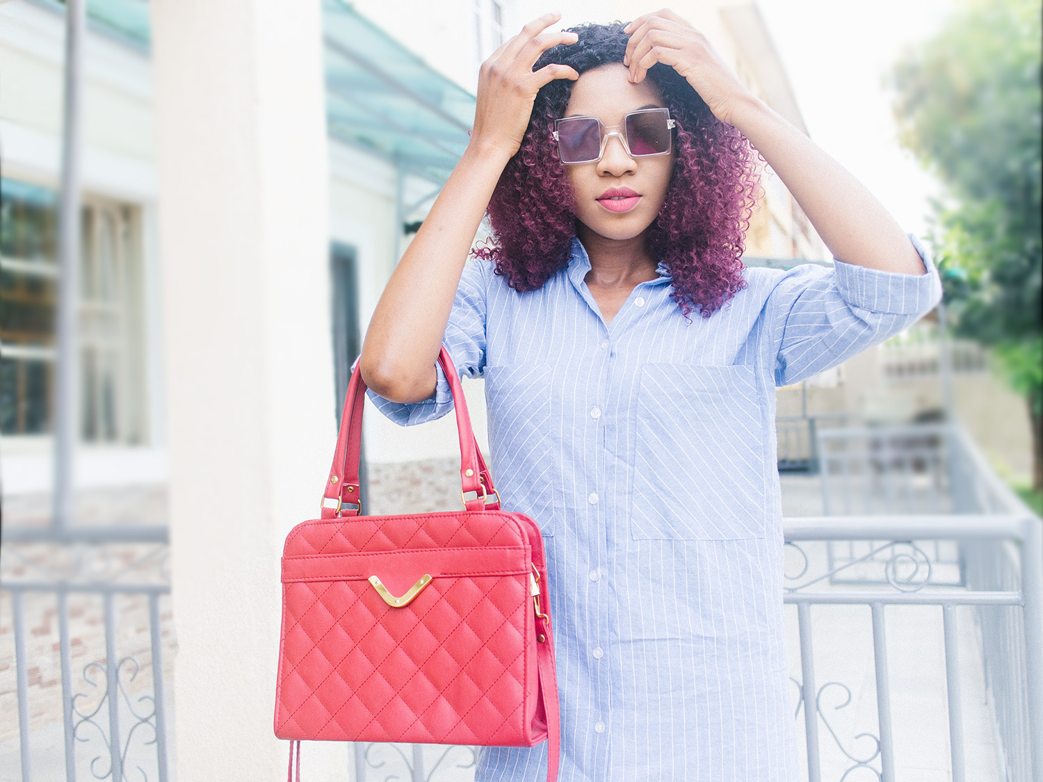 modavracha striped shirt dress outfit