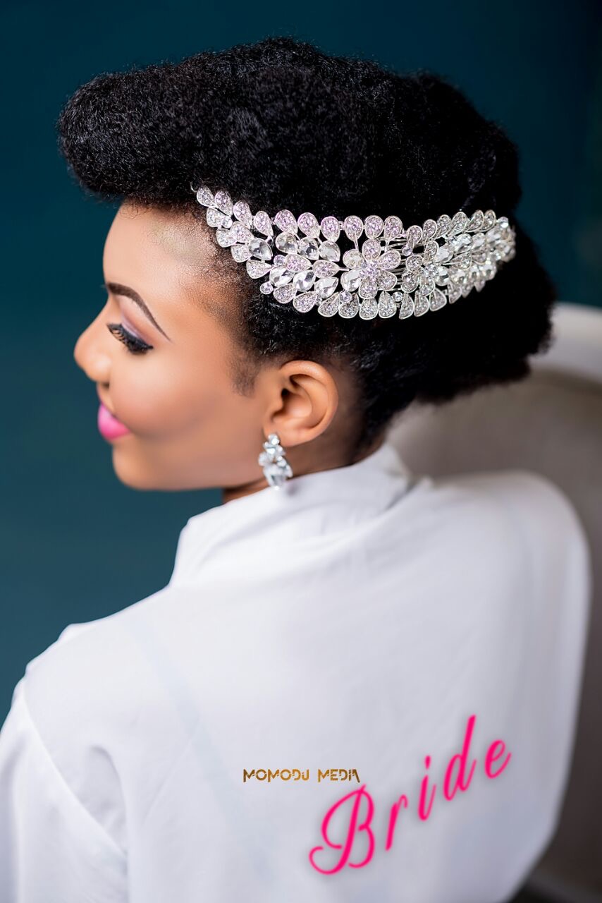 Bridal hair accessory for natural hair Nigeria 