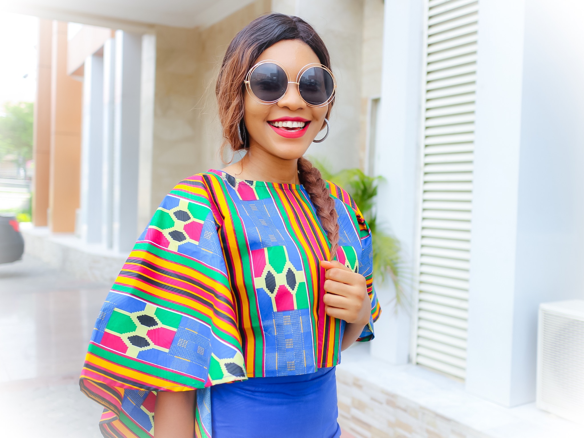 Kente cape dress 