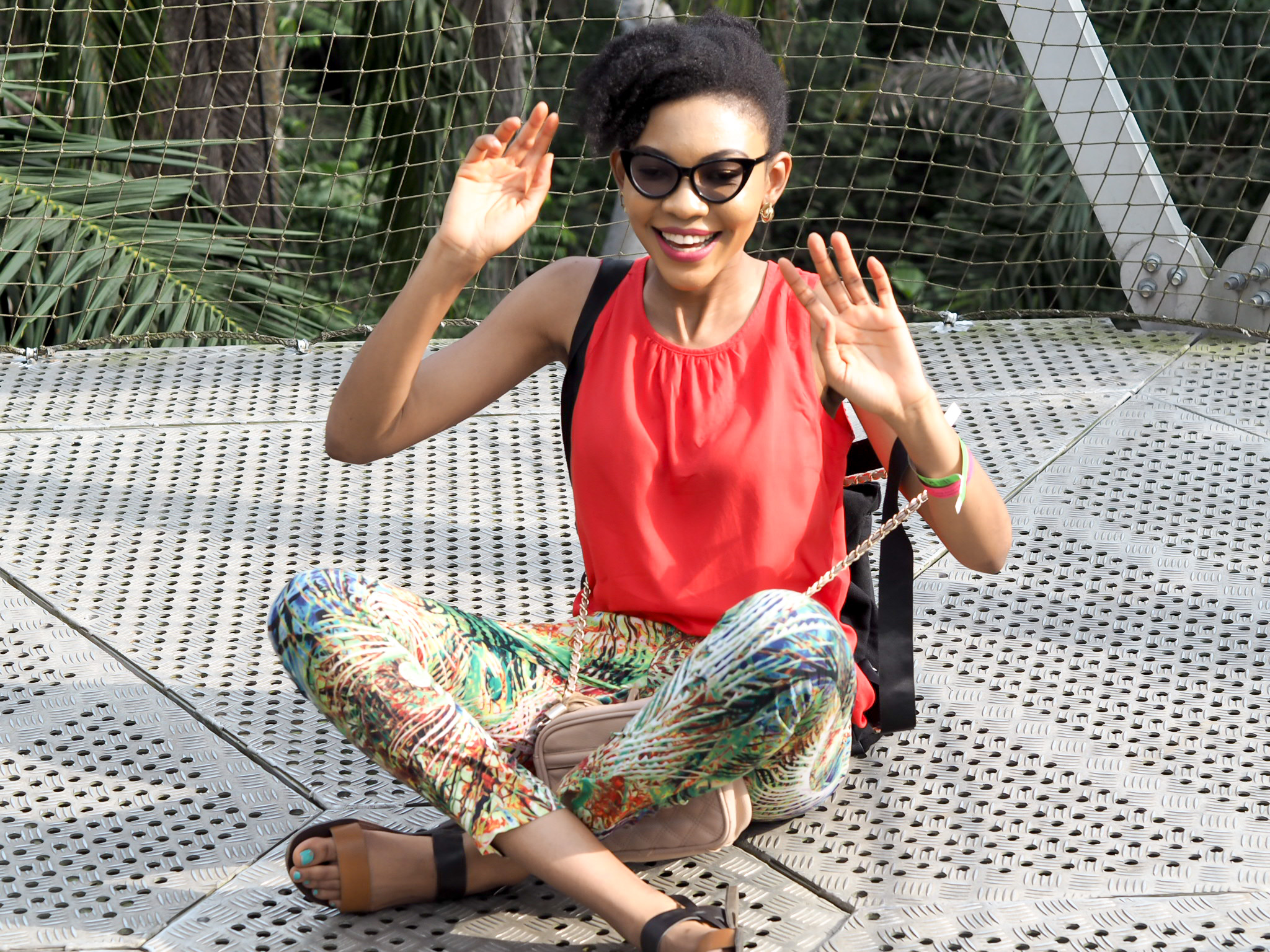 Resting spot on the canopy walkway inside Lekki Conservation Center