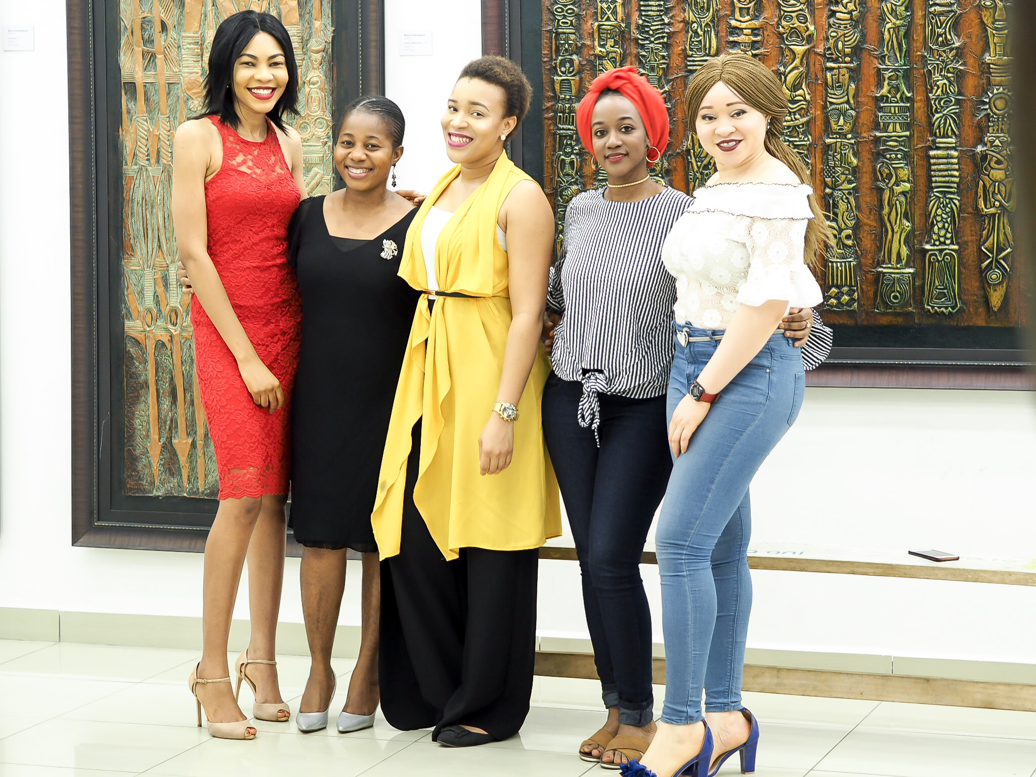 Young Nigerian doctors off duty at a birthday dinner