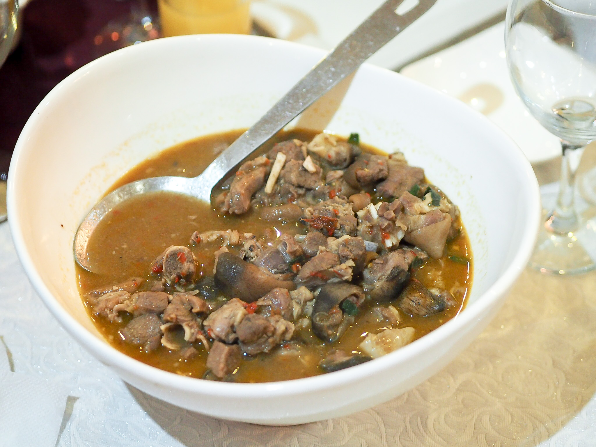 Pepper soup at a Birthday dinner at Splice platter Abuja