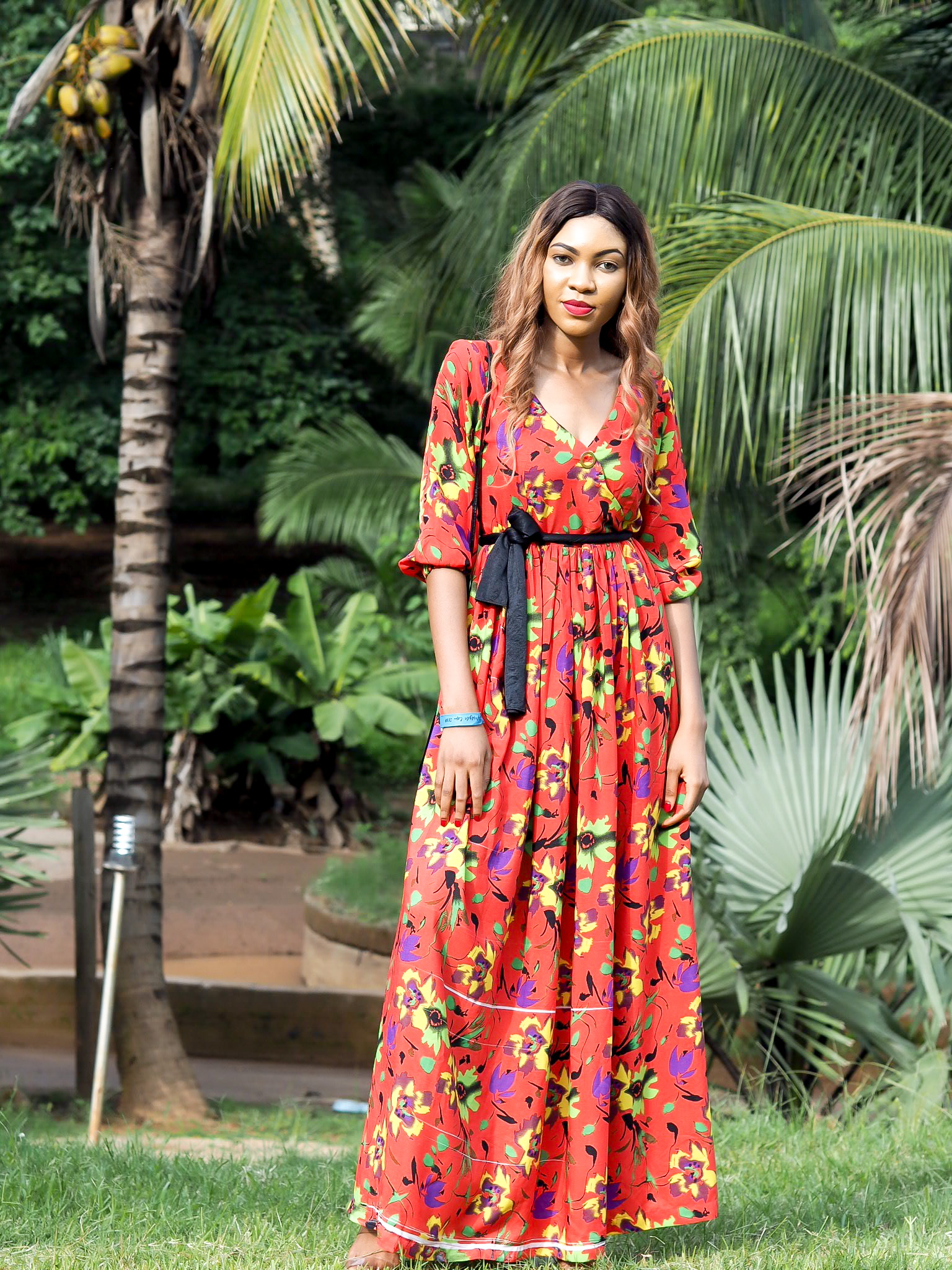 Floral maxi dress at Lafiya lifestyle expo 2018 in Abuja by She leads Africa