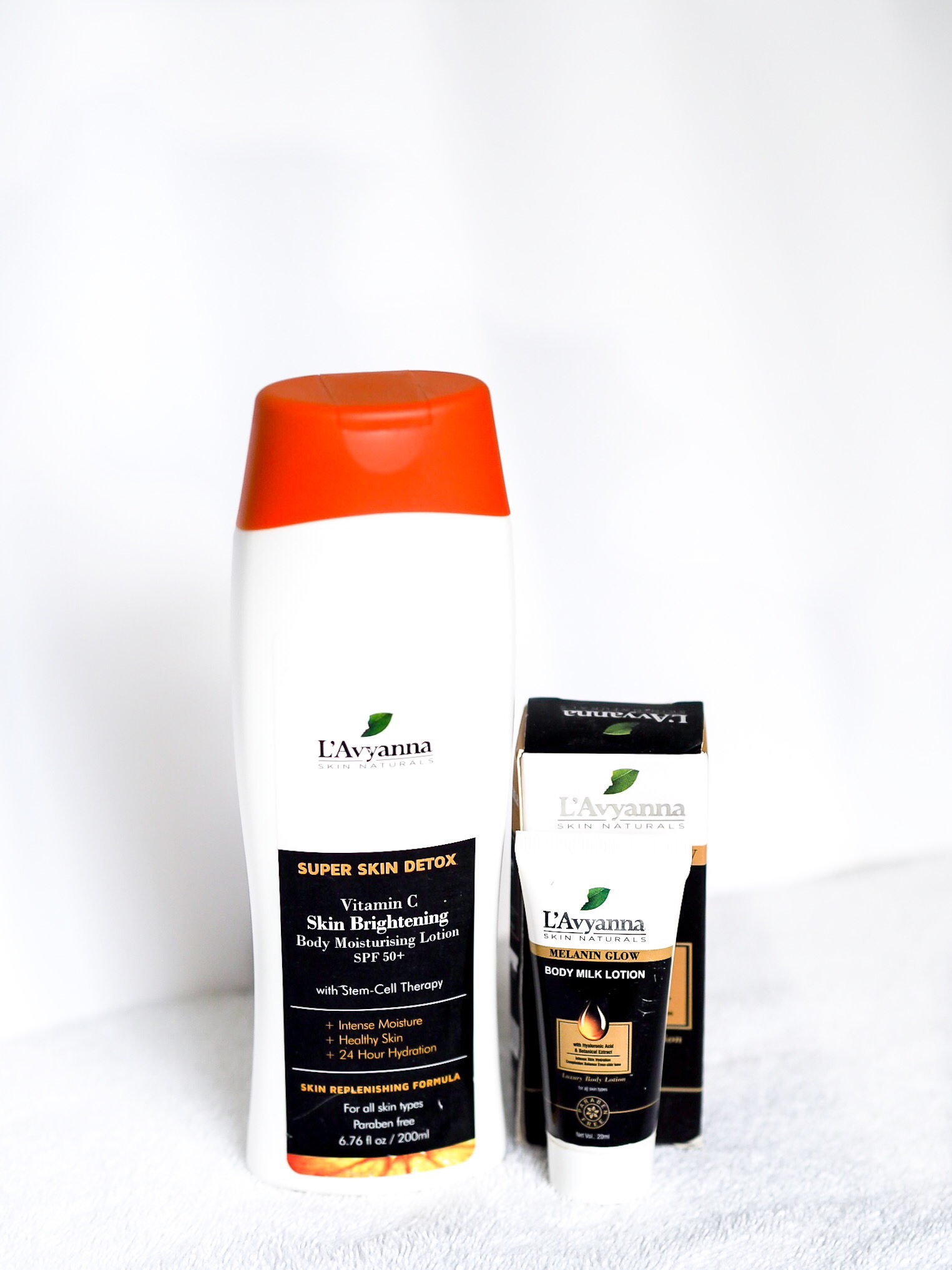 Lavyanna Skincare Products - melanin glow and Body Lotion review