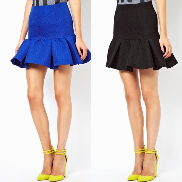asos ruffled hem skirts, asos skirts in ovoid texture, ruffled hem skirts, flounce skirts, trumpet skirts, fluted skirts, trumpet hem skirts, модный блог Украина
