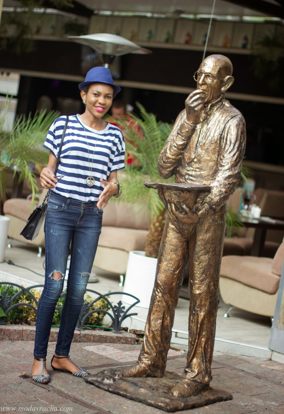 Personal Style And Travel: Port Of Odessa Sightseeing In Striped Casual Tee city garden odessa