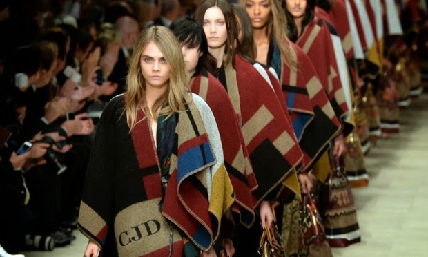 burberry blanket stitch capes and ponchos