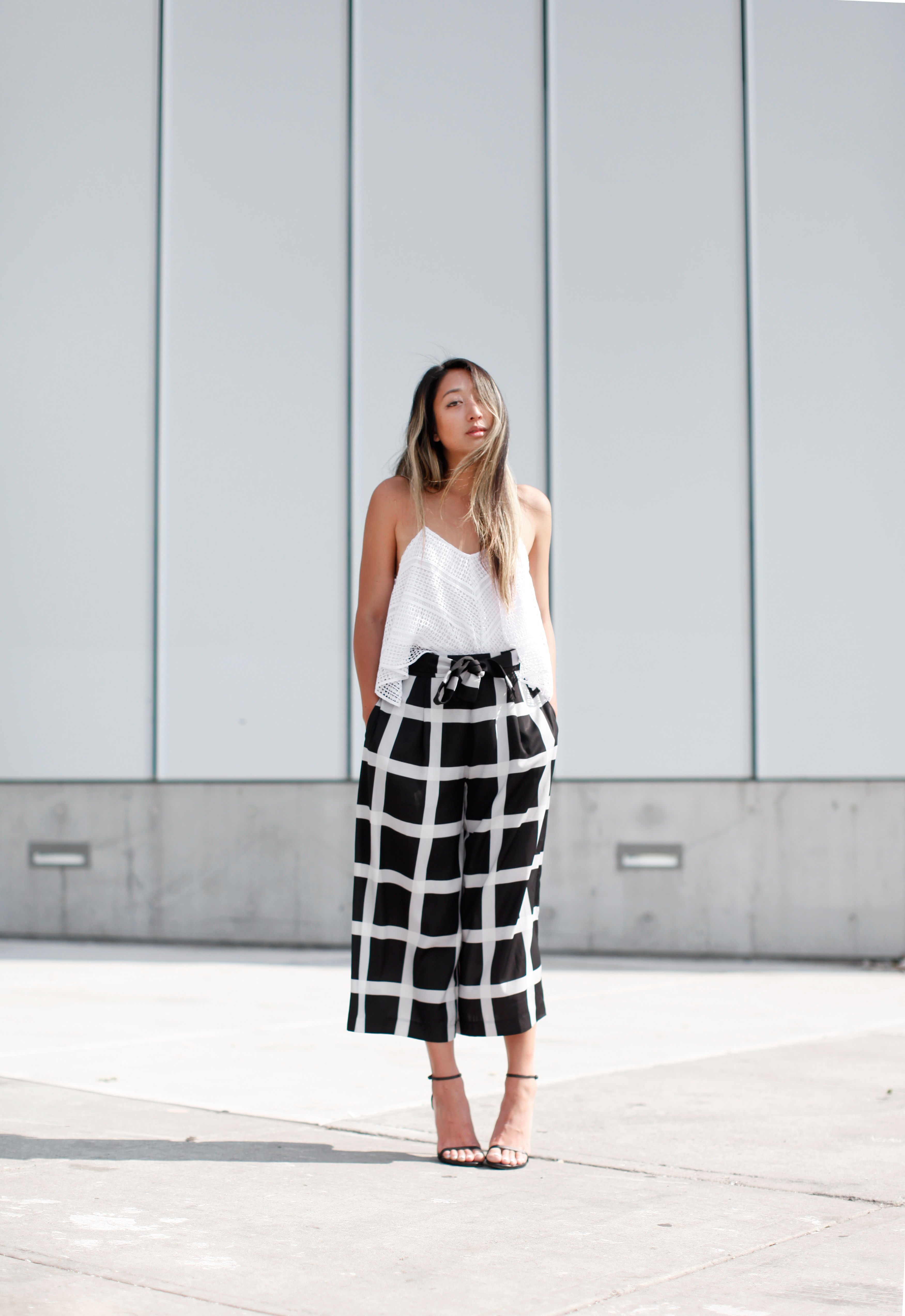 printed culottes street style