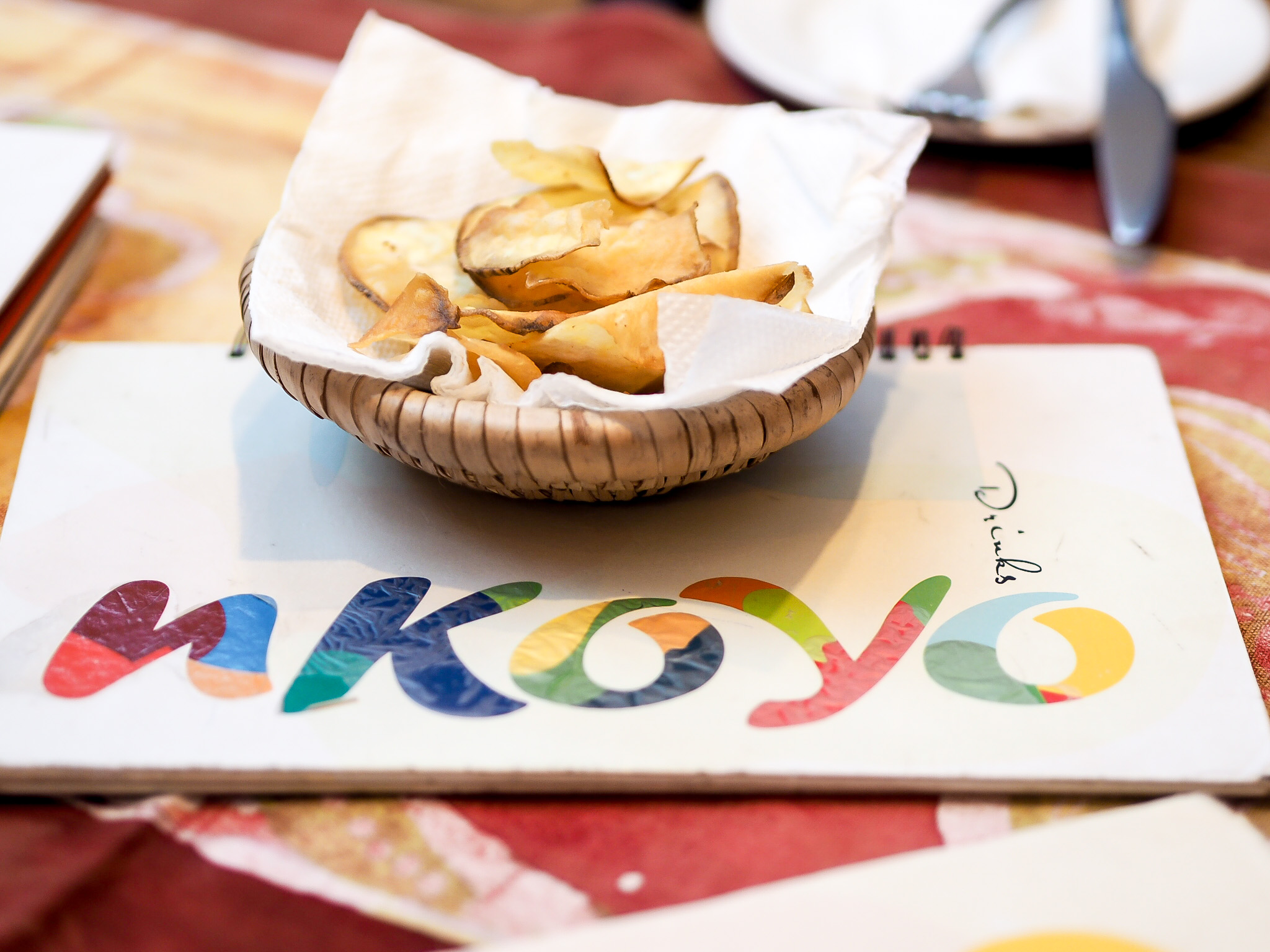 Complimentary bowl of chips at Nkoyo Abuja 