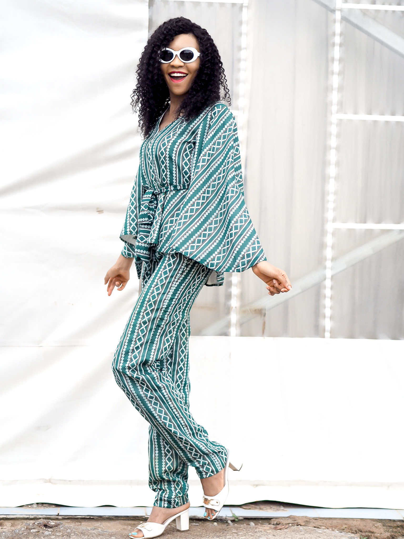 Two piece outfit by Nigerian fashion brand