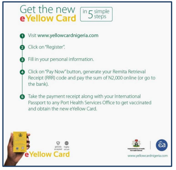 How to apply for Yellow fever card online in Nigeria