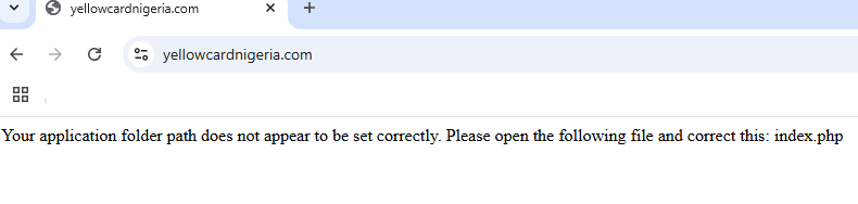 Nigeria Yellow fever card website down